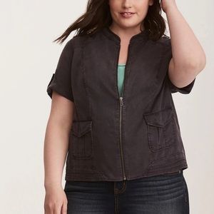 Grey Utility Shirt Jacket